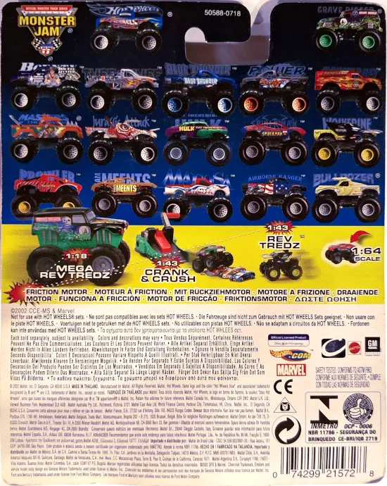 50586 monster jam hot wheels special editions